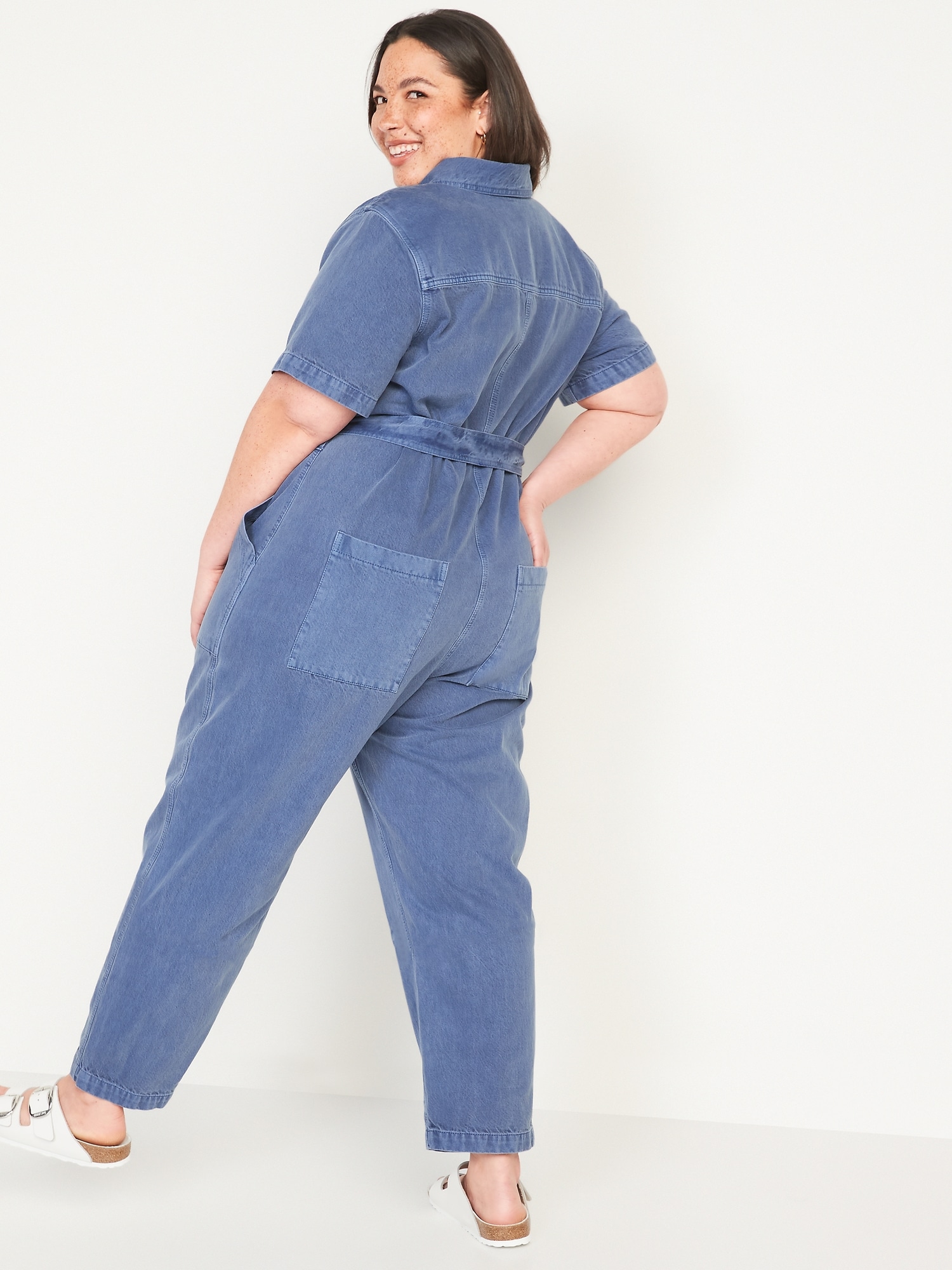 Old navy hot sale jean jumpsuit