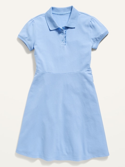 View large product image 2 of 3. School Uniform Pique Polo Dress for Girls