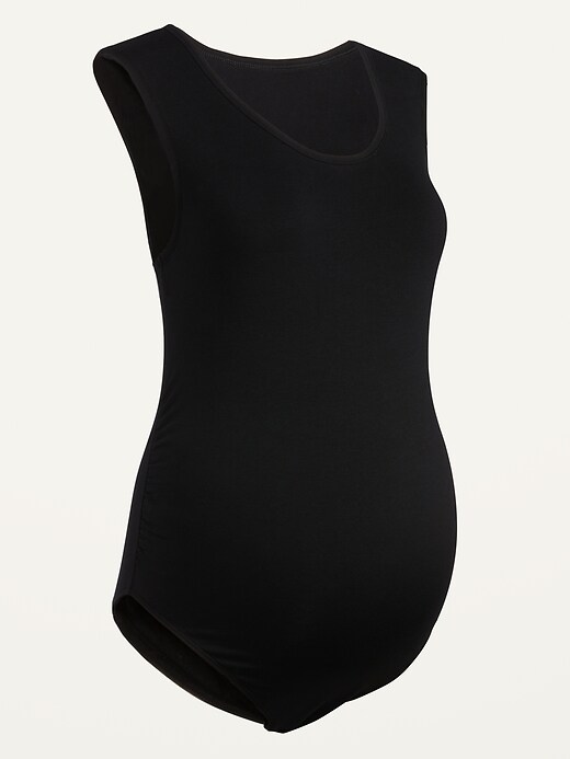 Image number 4 showing, Maternity Fitted Side-Shirred Bodysuit