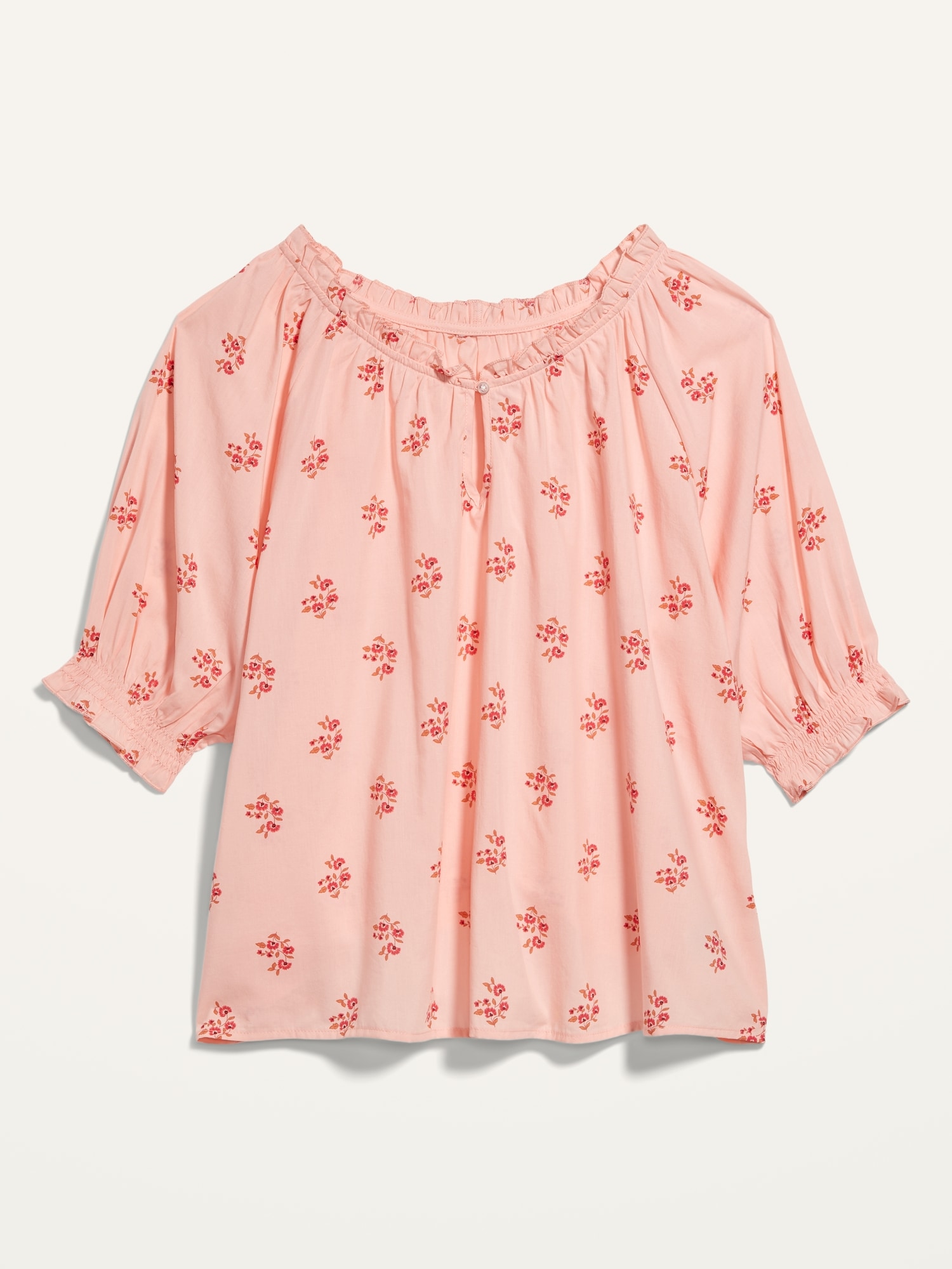 Puff-Sleeve Floral Swing Pajama Top | Old Navy