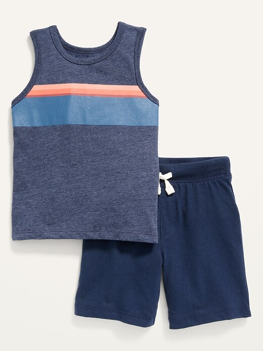 View large product image 1 of 2. Tank Top & Sweat Shorts Set for Toddler Boys