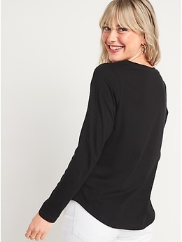 EveryWear Long-Sleeve V-Neck T-Shirt