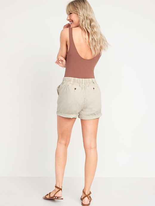 Image number 2 showing, High-Waisted OGC Pull-On Chino Shorts for Women -- 5-inch inseam