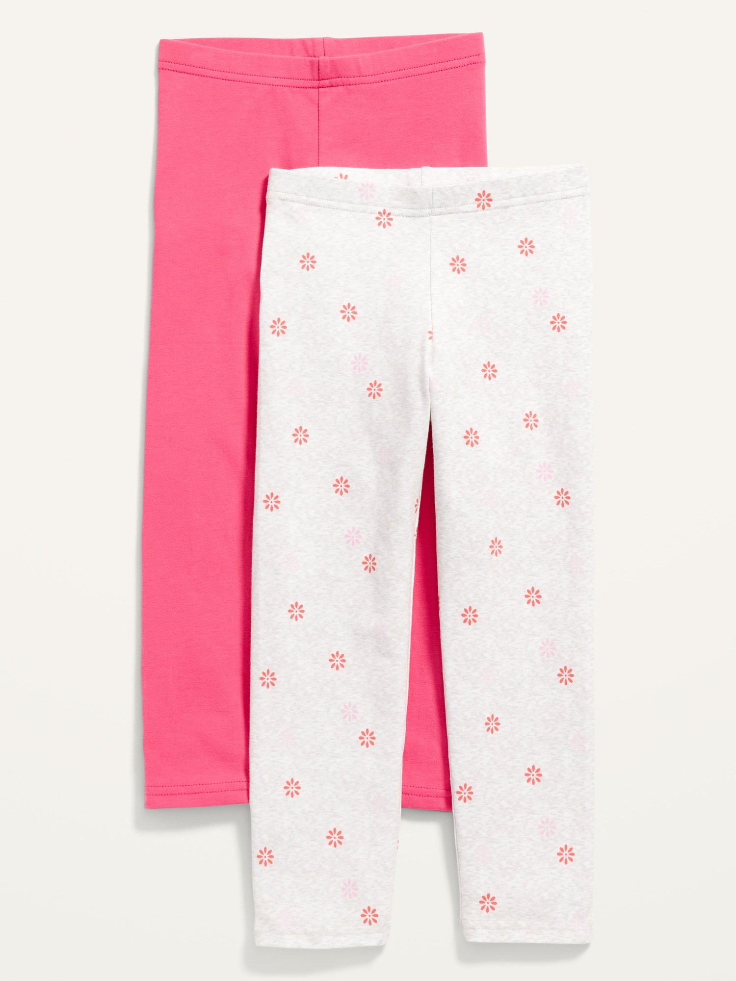 Old Navy Built-In Tough Jersey-Knit Crop Leggings 2-Pack for Girls pink. 1
