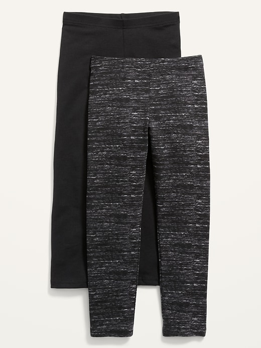 View large product image 1 of 1. Built-In Tough Jersey-Knit Crop Leggings 2-Pack for Girls