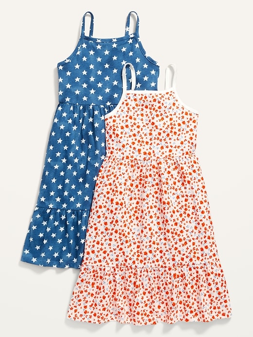 Printed Jersey-Knit Fit & Flare Cami Dress 2-Pack for Girls | Old Navy