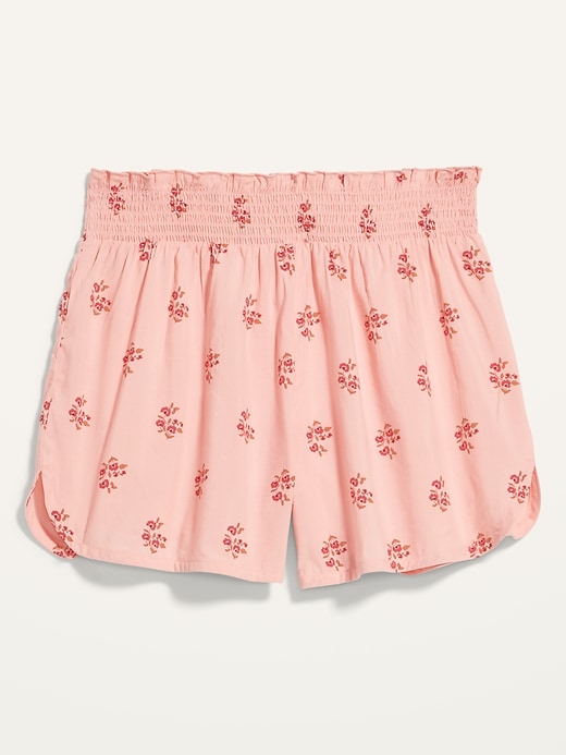 Image number 4 showing, High-Waisted Floral Pajama Shorts -- 4-inch inseam