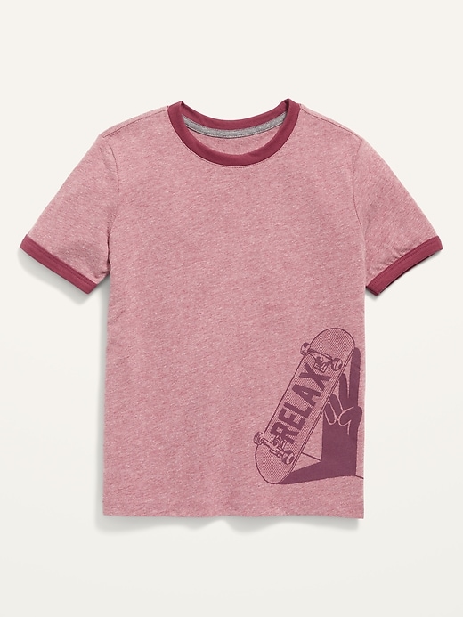 Soft-Washed Graphic Ringer T-Shirt for Boys