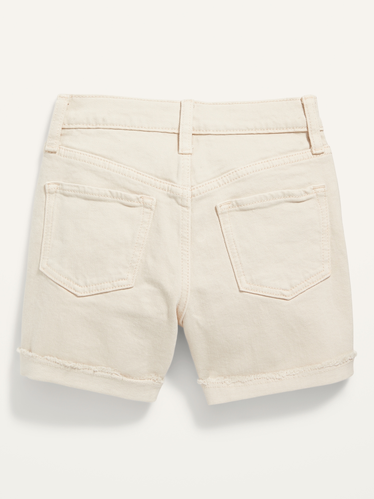 High-Waisted Button-Fly Ecru-Wash Jean Shorts for Girls | Old Navy