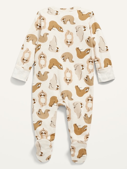 View large product image 2 of 2. Unisex 2-Way-Zip Printed Sleep & Play Footed One-Piece for Baby