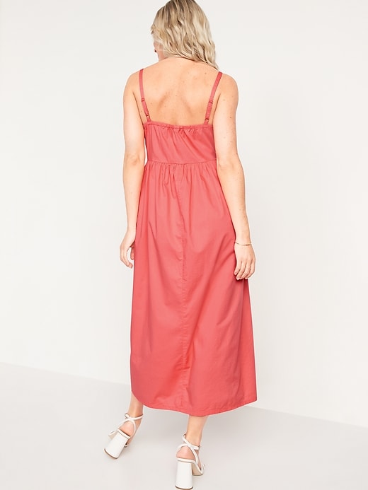 Image number 2 showing, Cotton-Poplin Cami Maxi Swing Dress for Women