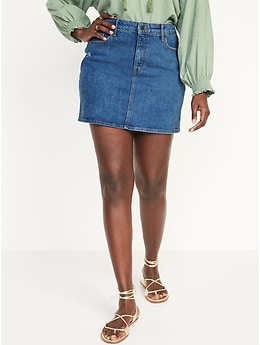 old navy white denim skirt