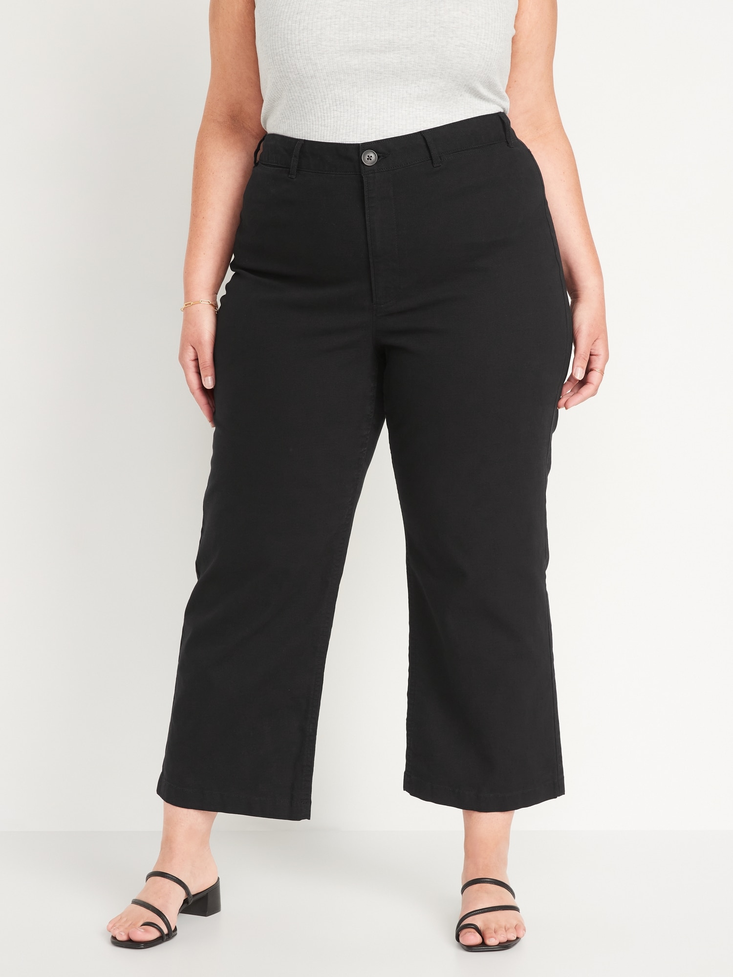 old navy wide leg cropped pants