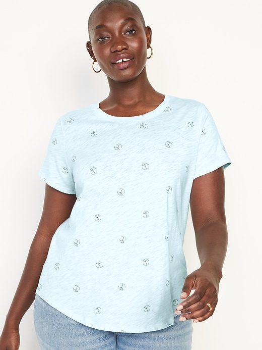 Image number 5 showing, EveryWear Printed Slub-Knit T-Shirt for Women