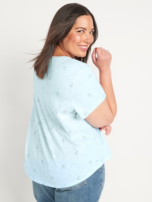 Image number 8 showing, EveryWear Printed Slub-Knit T-Shirt for Women