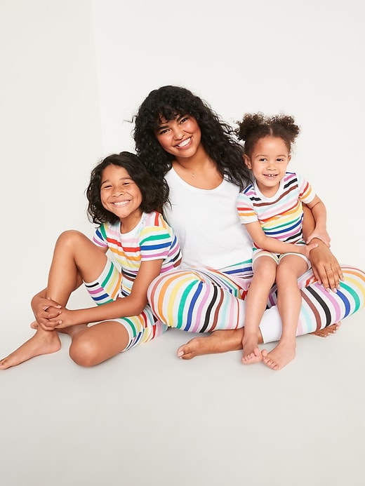 View large product image 2 of 2. Gender-Neutral Snug-Fit Pajama Shorts Set for Kids