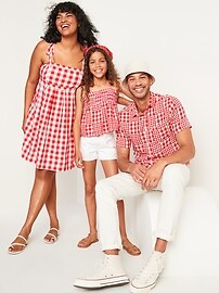 View large product image 4 of 4. Ruffle-Trim Tiered Gingham Dress for Baby