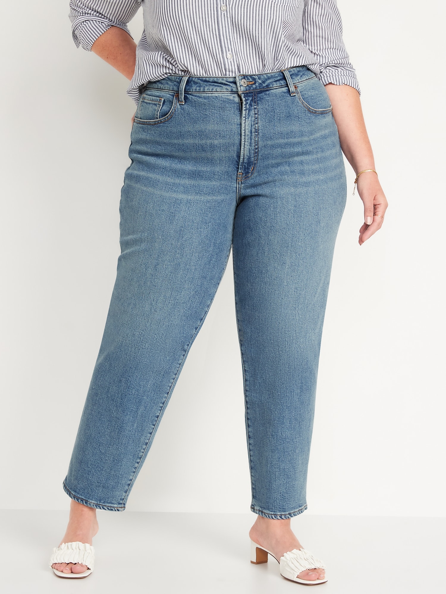 Old Navy Women's High-Waisted OG Loose Jeans - - Plus Size 18