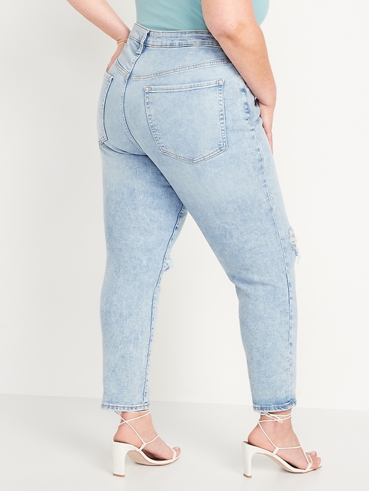 Image number 8 showing, High-Waisted Button-Fly OG Straight Extra-Stretch Ankle Jeans for Women