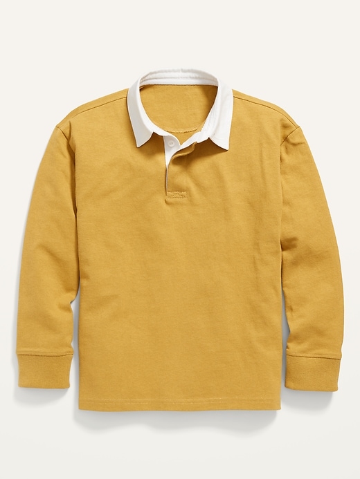 Long-Sleeve Rugby Polo Shirt for Boys | Old Navy