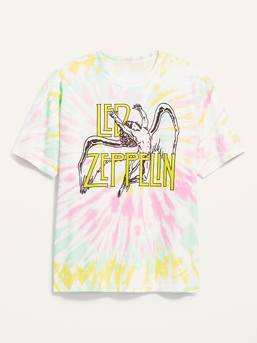 View large product image 1 of 3. Led Zeppelin™ Oversized Tie-Dye Gender-Neutral T-Shirt for Adults