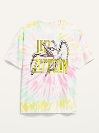 View large product image 3 of 3. Led Zeppelin™ Oversized Tie-Dye Gender-Neutral T-Shirt for Adults