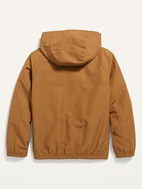 View large product image 3 of 3. Gender-Neutral Hooded Zip Utility Jacket for Kids