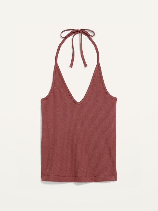 Image number 4 showing, Fitted Halter Rib-Knit Tank Top for Women