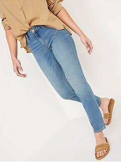 old navy mid rise original straight jeans