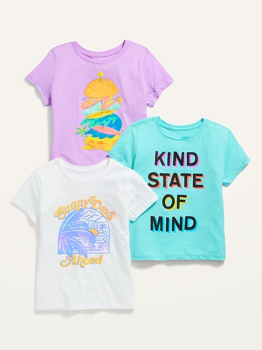 Old Navy Short-Sleeve Graphic T-Shirt 3-Pack for Girls. 1