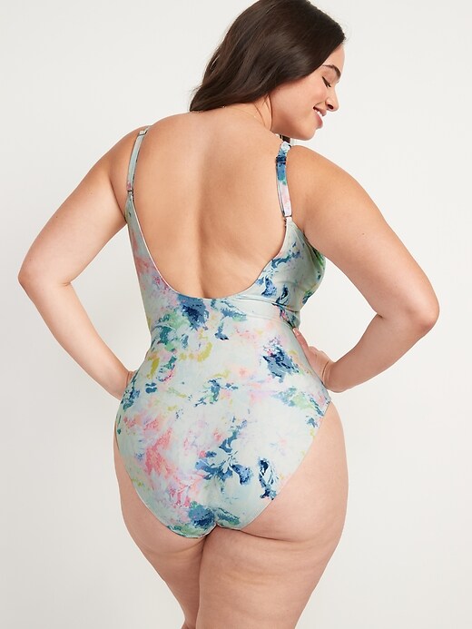 Image number 6 showing, Scoop-Neck Tie-Dye One-Piece Swimsuit