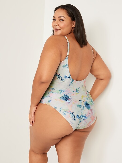 Image number 8 showing, Scoop-Neck Tie-Dye One-Piece Swimsuit