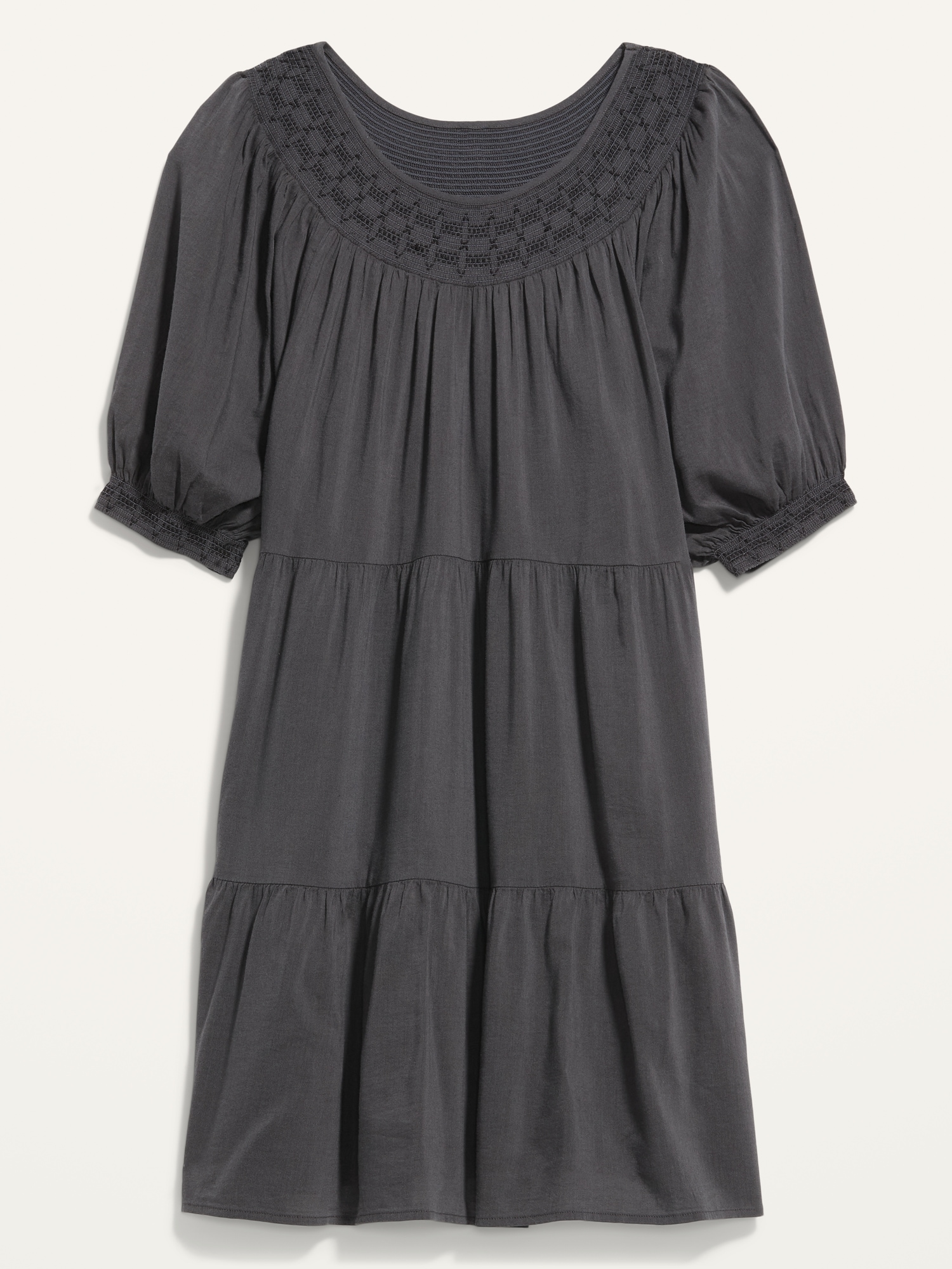 Puff-Sleeve Embroidered Smocked Mini Swing Dress for Women | Old Navy