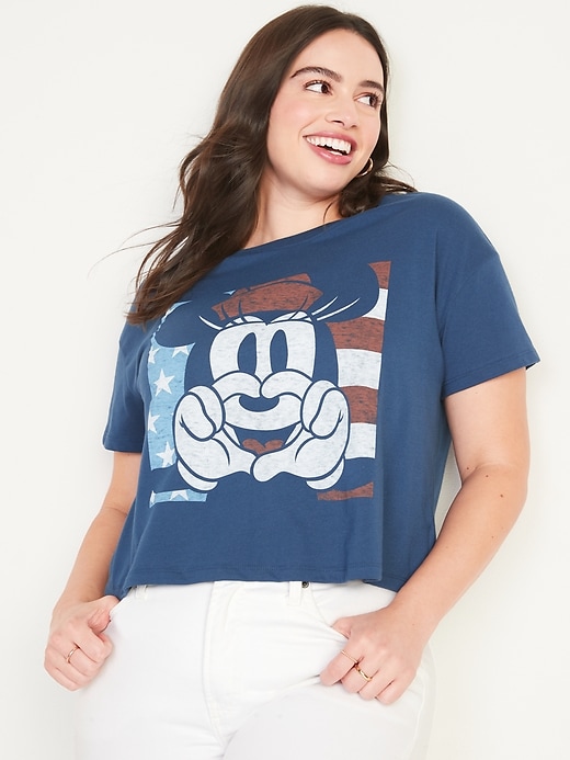Image number 5 showing, Licensed Pop Culture Graphic Cropped T-Shirt for Women