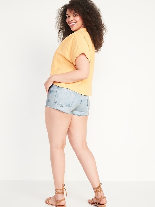 Image number 6 showing, High-Waisted O.G. Button-Fly Cut-Off Jean Shorts for Women -- 1.5-inch inseam