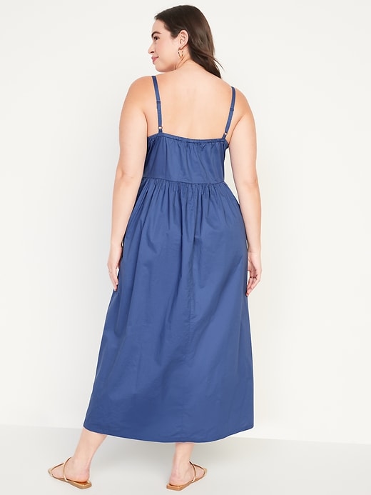 Image number 6 showing, Cotton-Poplin Cami Maxi Swing Dress