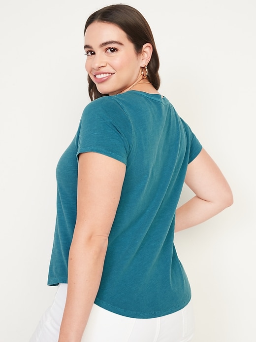 Image number 6 showing, Short-Sleeve EveryWear Slub-Knit T-Shirt for Women