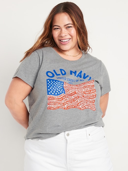 Image number 6 showing, 2022 "United States of All" Flag Graphic T-Shirt for Women