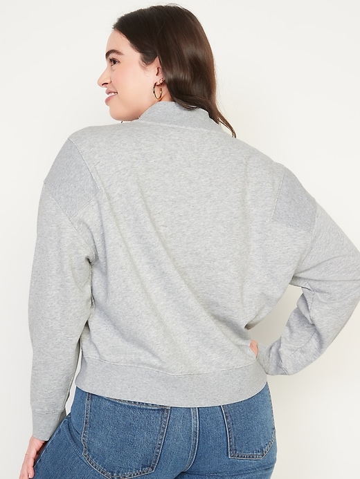 Image number 6 showing, Long-Sleeve Rib-Paneled Quarter-Zip Sweatshirt