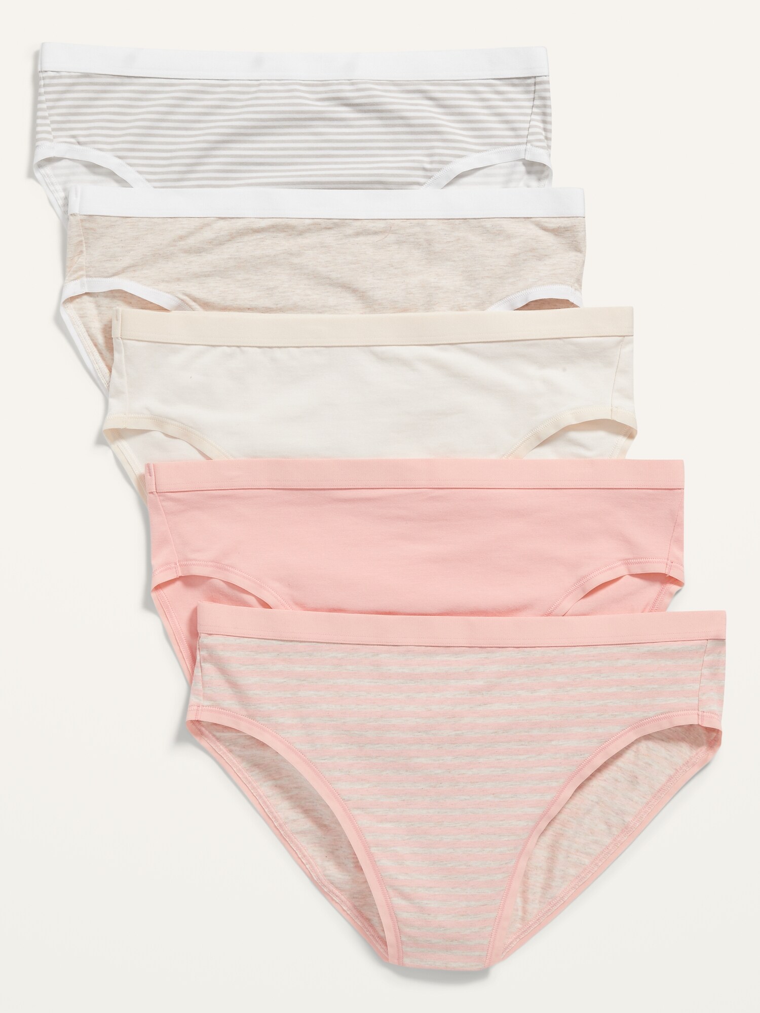 HighWaisted Supima® Cotton Bikini Underwear 5Pack for Women Old Navy