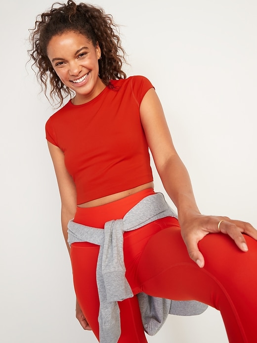 Oldnavy PowerSoft Cropped Short-Sleeve Top for Women
