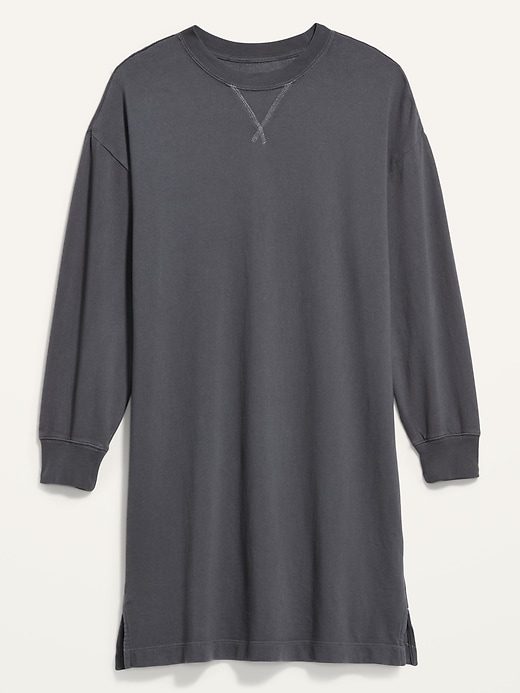 Image number 1 showing, Long-Sleeve Mini Sweatshirt Shift Dress for Women