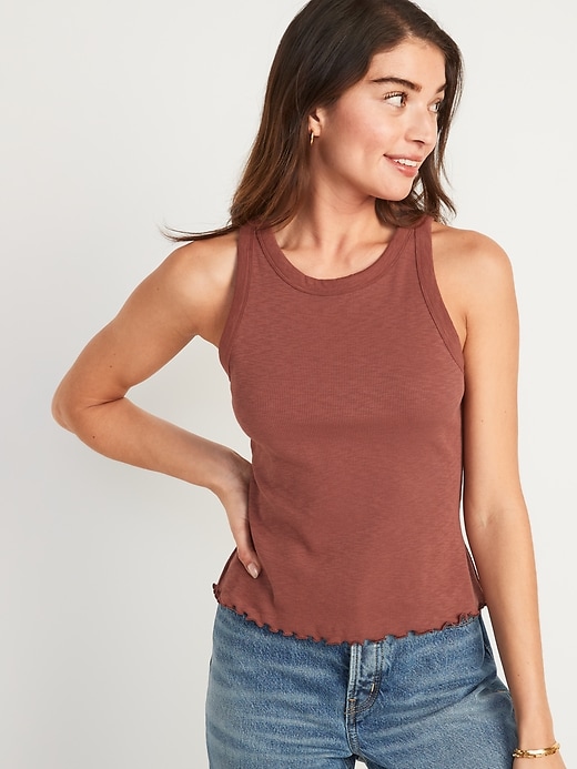 Image number 1 showing, Fitted Rib-Knit Tank for Women