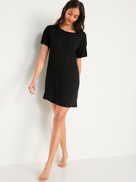 Image number 1 showing, Sunday Sleep Short-Sleeve Nightgown