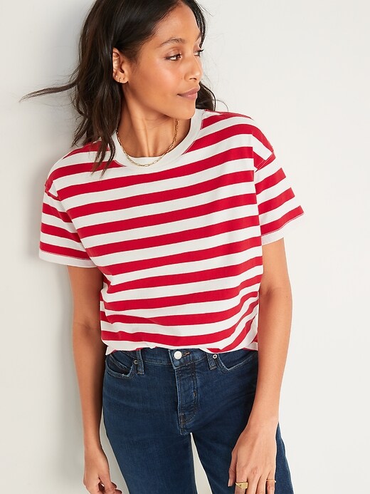 Oldnavy Vintage Loose Striped Easy T-Shirt for Women