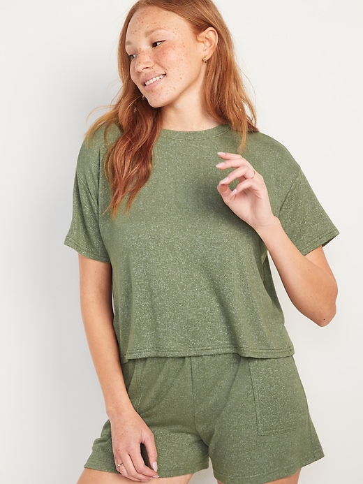 Image number 1 showing, Plush-Knit Lounge T-Shirt