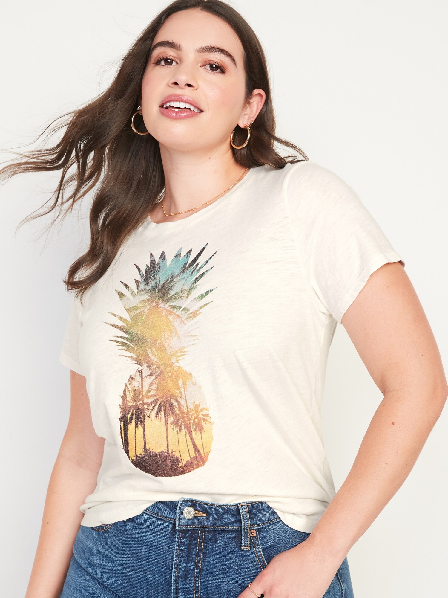 old navy pineapple shirt