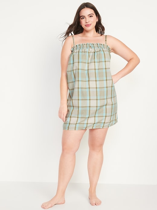 Image number 5 showing, Plaid Smocked Cami Nightgown