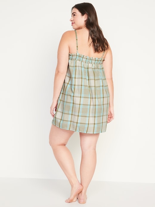 Image number 6 showing, Plaid Smocked Cami Nightgown