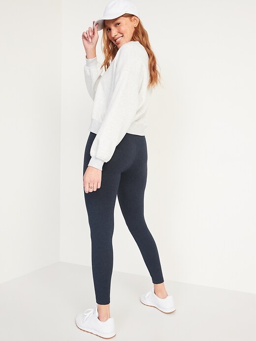 Image number 2 showing, High-Waisted Jersey Ankle Leggings For Women